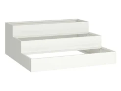 Maceta para Jardín | Jardinera | Macetero 90 x 90 x 35 cm Acero Blanco