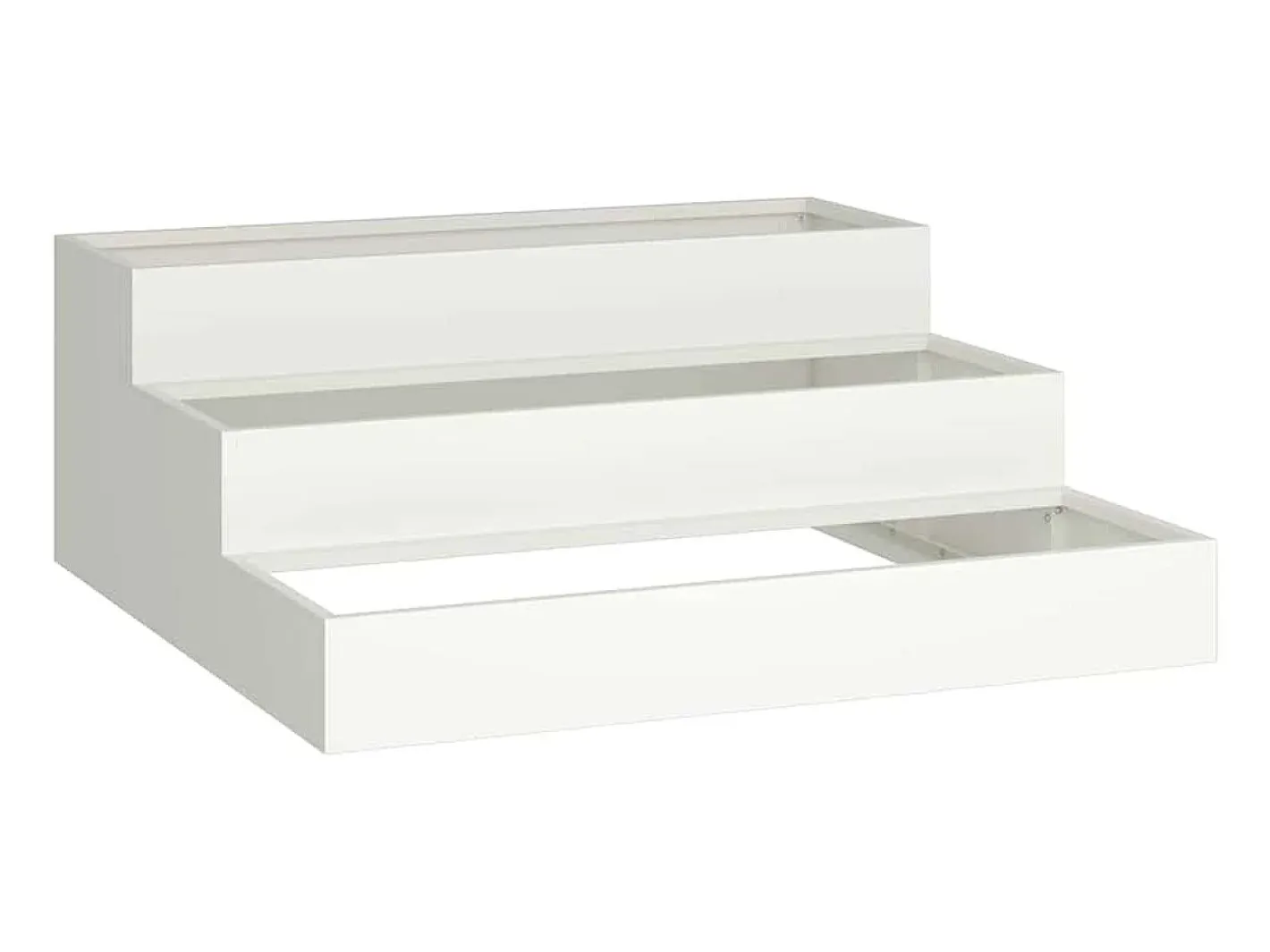Maceta para Jardín | Jardinera | Macetero 90 x 90 x 35 cm Acero Blanco