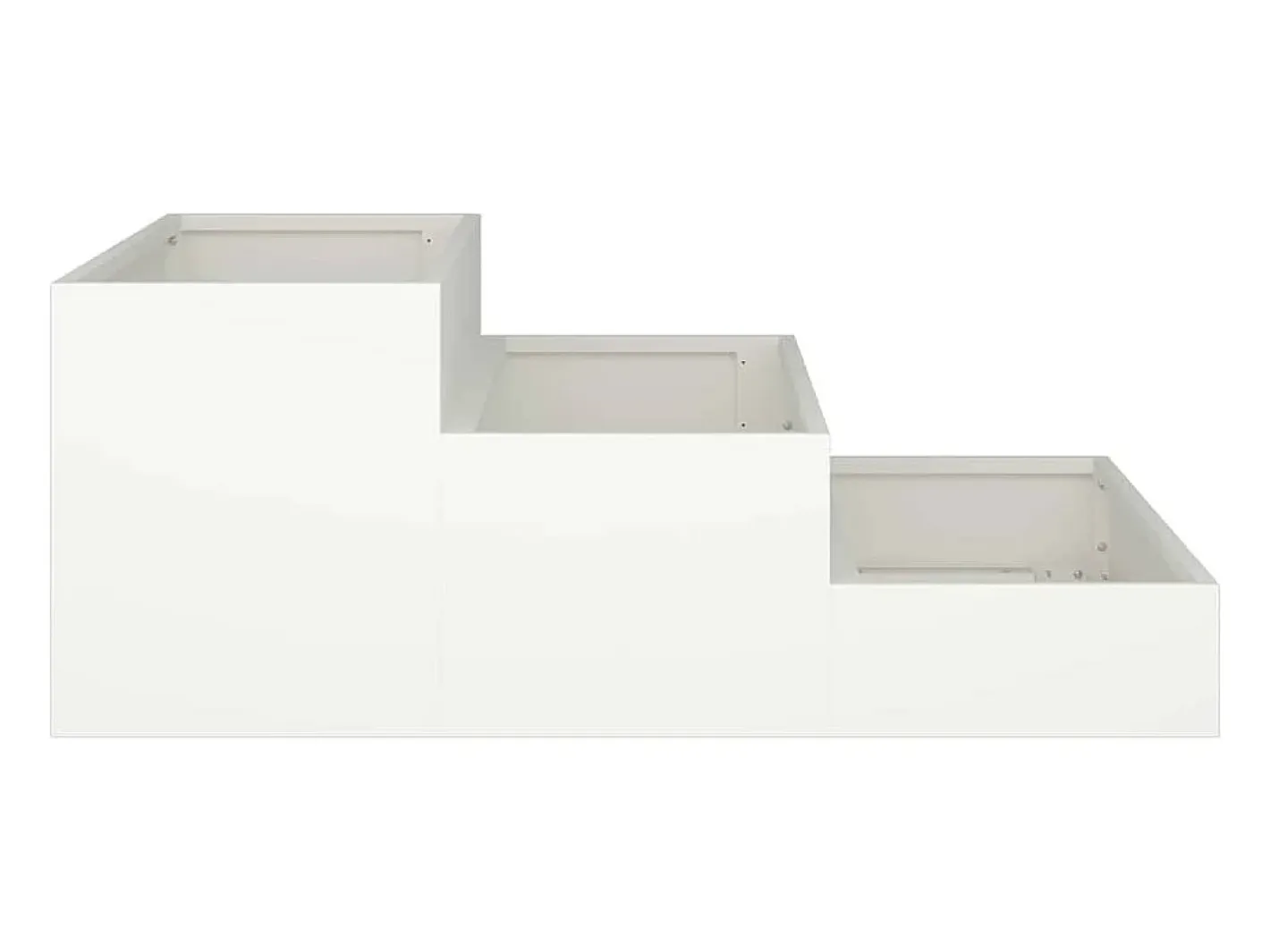 Maceta para Jardín | Jardinera | Macetero 90 x 90 x 35 cm Acero Blanco