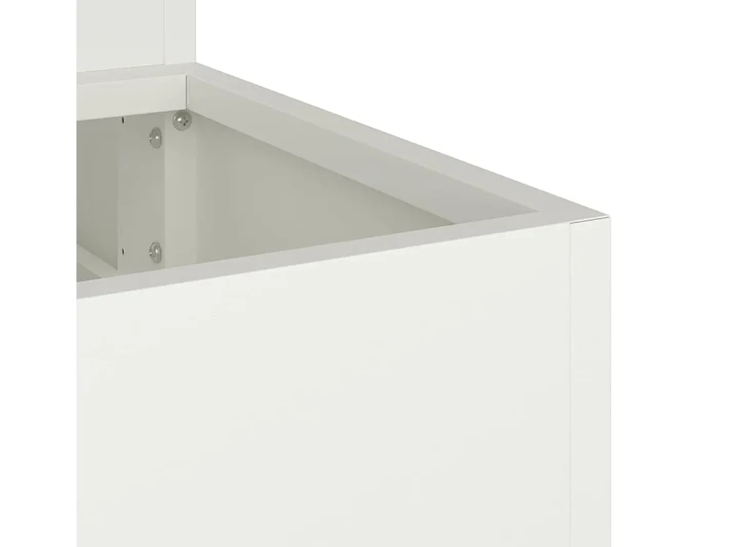 Maceta para Jardín | Jardinera | Macetero 90 x 90 x 35 cm Acero Blanco