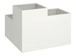Macetero-Maceta para Jardín | Jardinera | Macetero 80 x 80 x 60 cm Acero Blanco