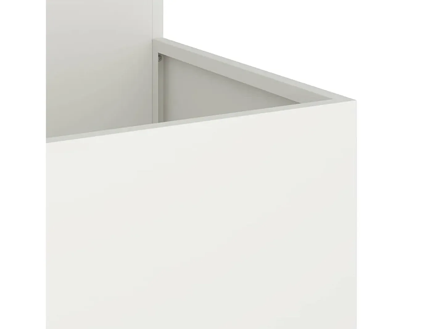 Macetero-Maceta para Jardín | Jardinera | Macetero 80 x 80 x 60 cm Acero Blanco