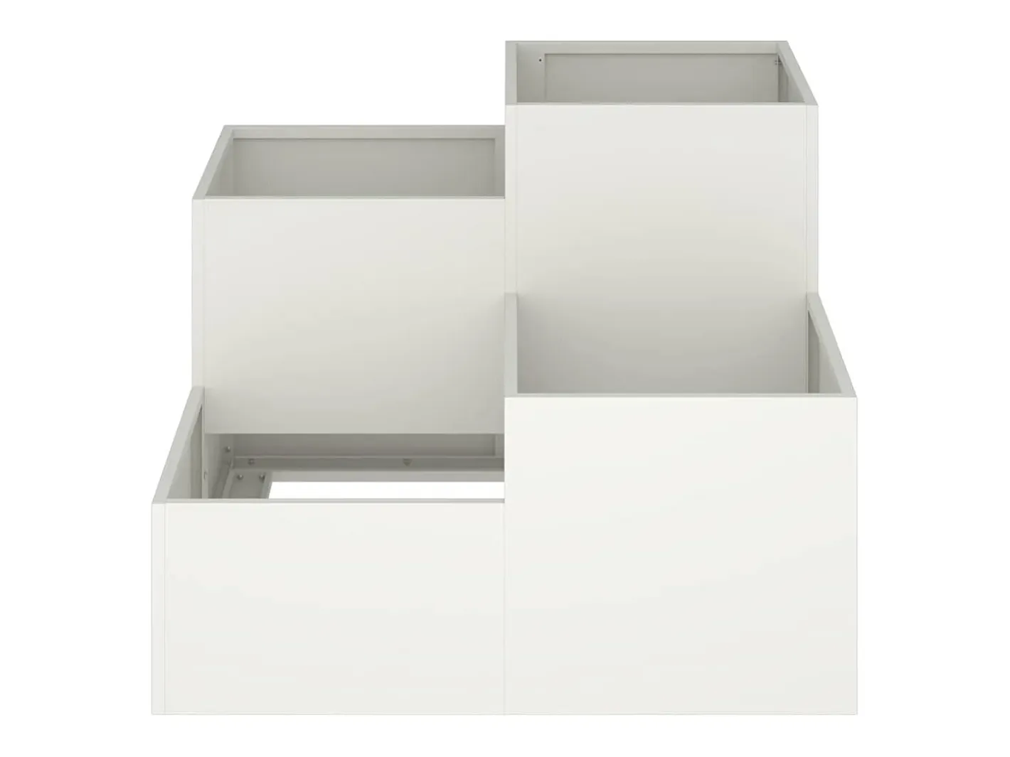 Macetero-Maceta para Jardín | Jardinera | Macetero 80 x 80 x 60 cm Acero Blanco