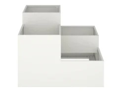 Macetero-Maceta para Jardín | Jardinera | Macetero 80 x 80 x 60 cm Acero Blanco