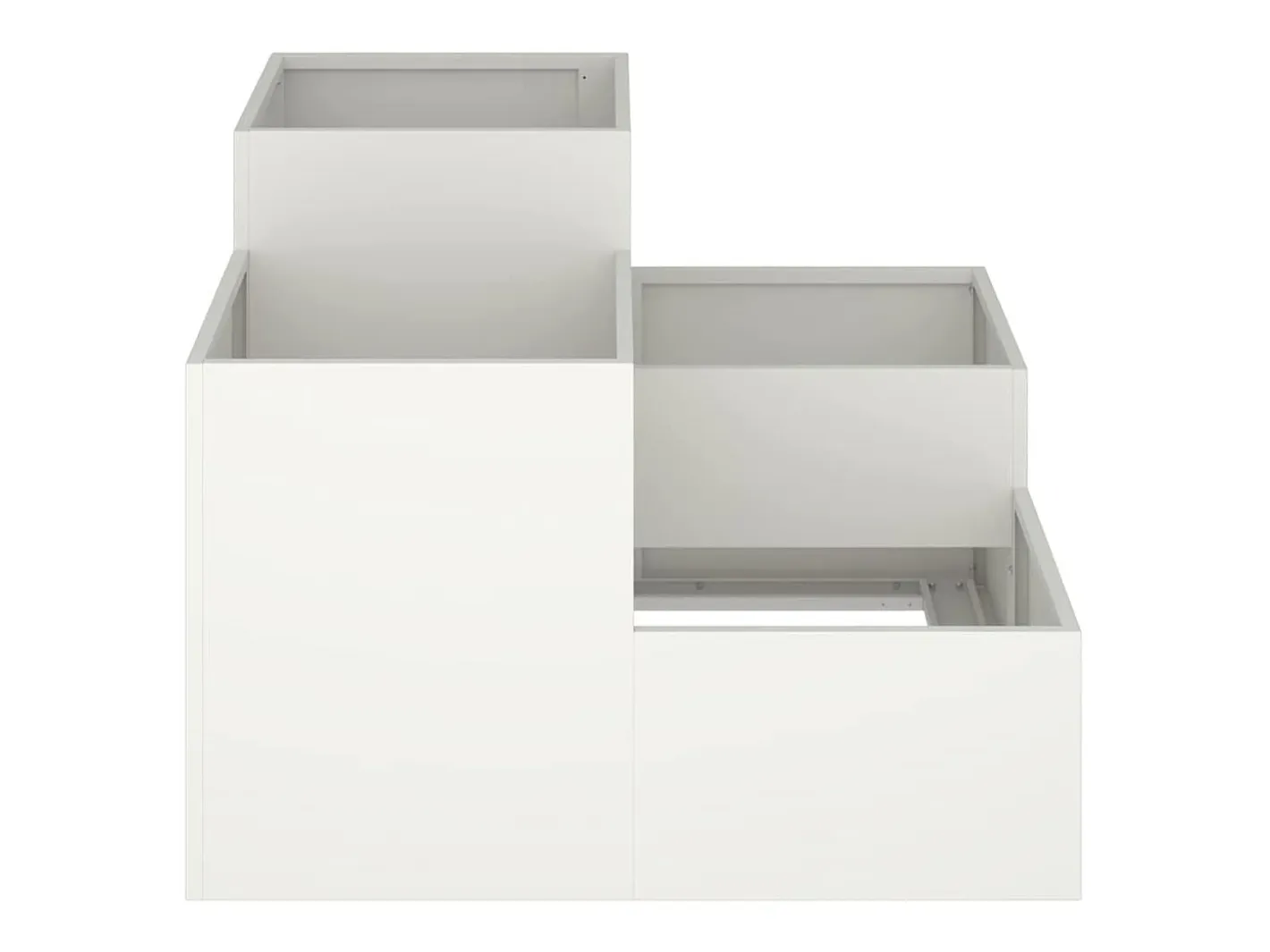 Macetero-Maceta para Jardín | Jardinera | Macetero 80 x 80 x 60 cm Acero Blanco