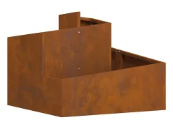 Macetero-Maceta para Jardín | Jardinera | Macetero Marrón 60 x 60 x 50 cm Acero oxidado Marru00f3n