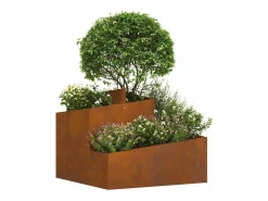 Macetero-Maceta para Jardín | Jardinera | Macetero Marrón 60 x 60 x 50 cm Acero oxidado Marru00f3n