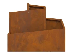 Macetero-Maceta para Jardín | Jardinera | Macetero Marrón 60 x 60 x 50 cm Acero oxidado Marru00f3n