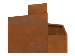 Macetero-Maceta para Jardín | Jardinera | Macetero Marrón 60 x 60 x 50 cm Acero oxidado Marru00f3n