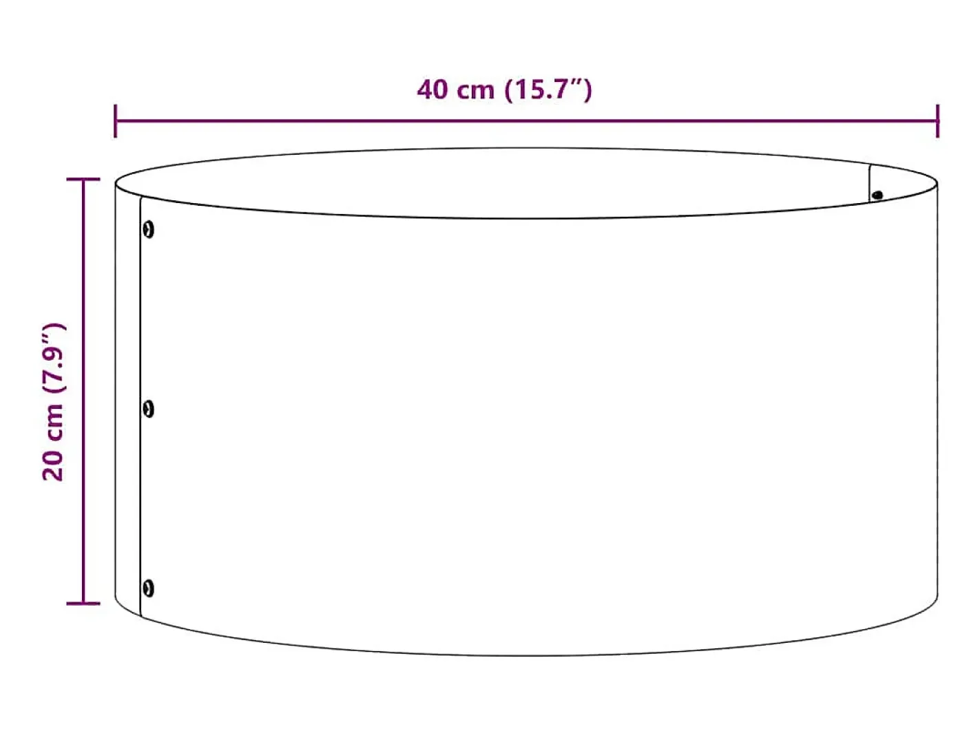 Maceta para Jardín | Jardinera | Macetero 40 x 40 x 20 cm Acero Negro Sale