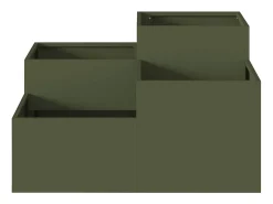 Maceta para Jardín | Jardinera | Macetero oliva 80 x 80 x 48 cm Acero Verde Online