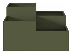 Maceta para Jardín | Jardinera | Macetero oliva 80 x 80 x 48 cm Acero Verde Online