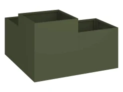 Maceta para Jardín | Jardinera | Macetero oliva 80 x 80 x 48 cm Acero Verde Online