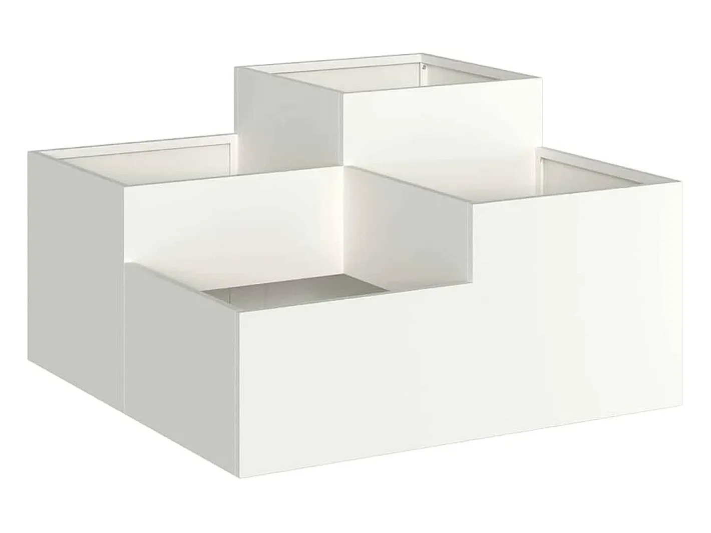 Hot Maceta para Jardín | Jardinera | Macetero 80 x 80 x 48 cm Acero Blanco