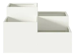 Hot Maceta para Jardín | Jardinera | Macetero 80 x 80 x 48 cm Acero Blanco