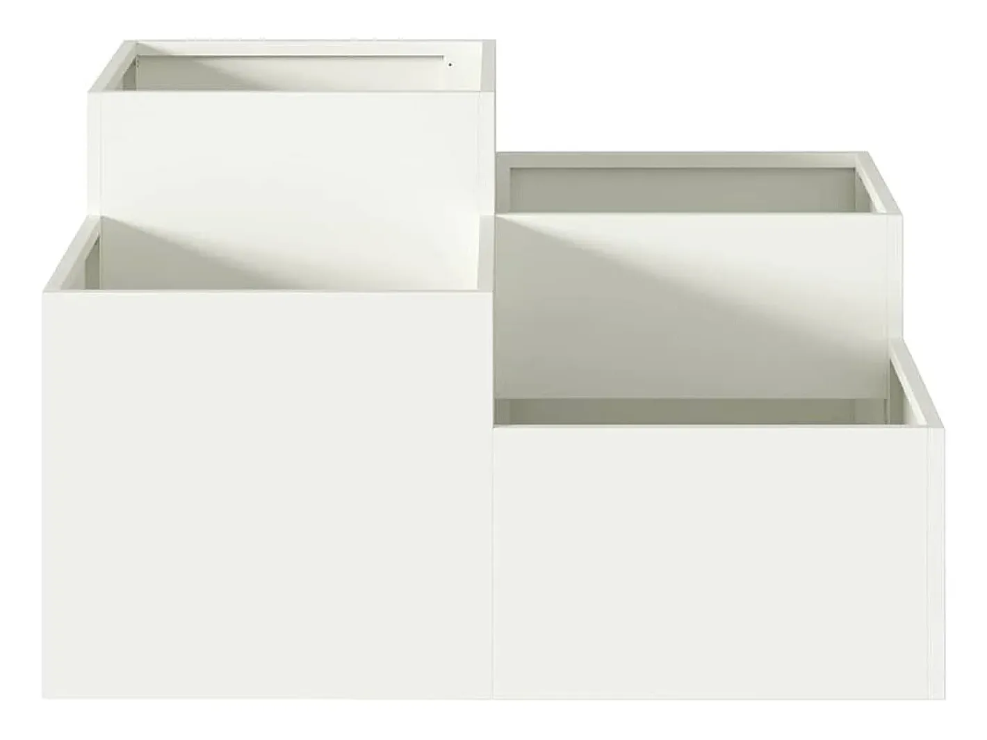 Hot Maceta para Jardín | Jardinera | Macetero 80 x 80 x 48 cm Acero Blanco