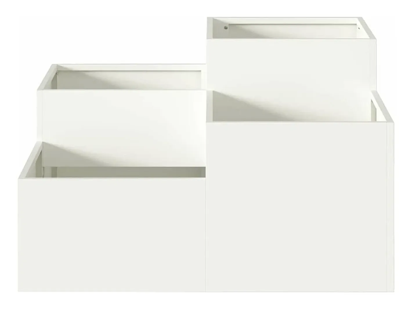 Hot Maceta para Jardín | Jardinera | Macetero 80 x 80 x 48 cm Acero Blanco