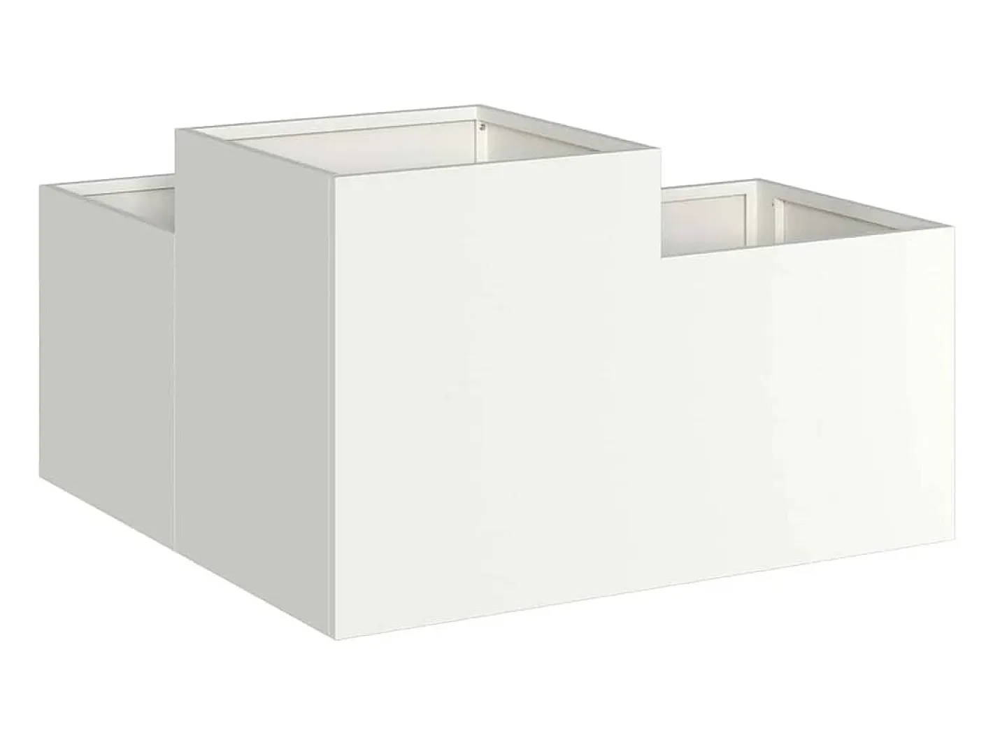 Hot Maceta para Jardín | Jardinera | Macetero 80 x 80 x 48 cm Acero Blanco