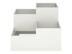 Maceta para Jardín | Jardinera | Macetero 100 x 100 x 60 cm Acero Blanco