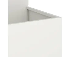 Maceta para Jardín | Jardinera | Macetero 100 x 100 x 60 cm Acero Blanco