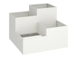 Maceta para Jardín | Jardinera | Macetero 100 x 100 x 60 cm Acero Blanco