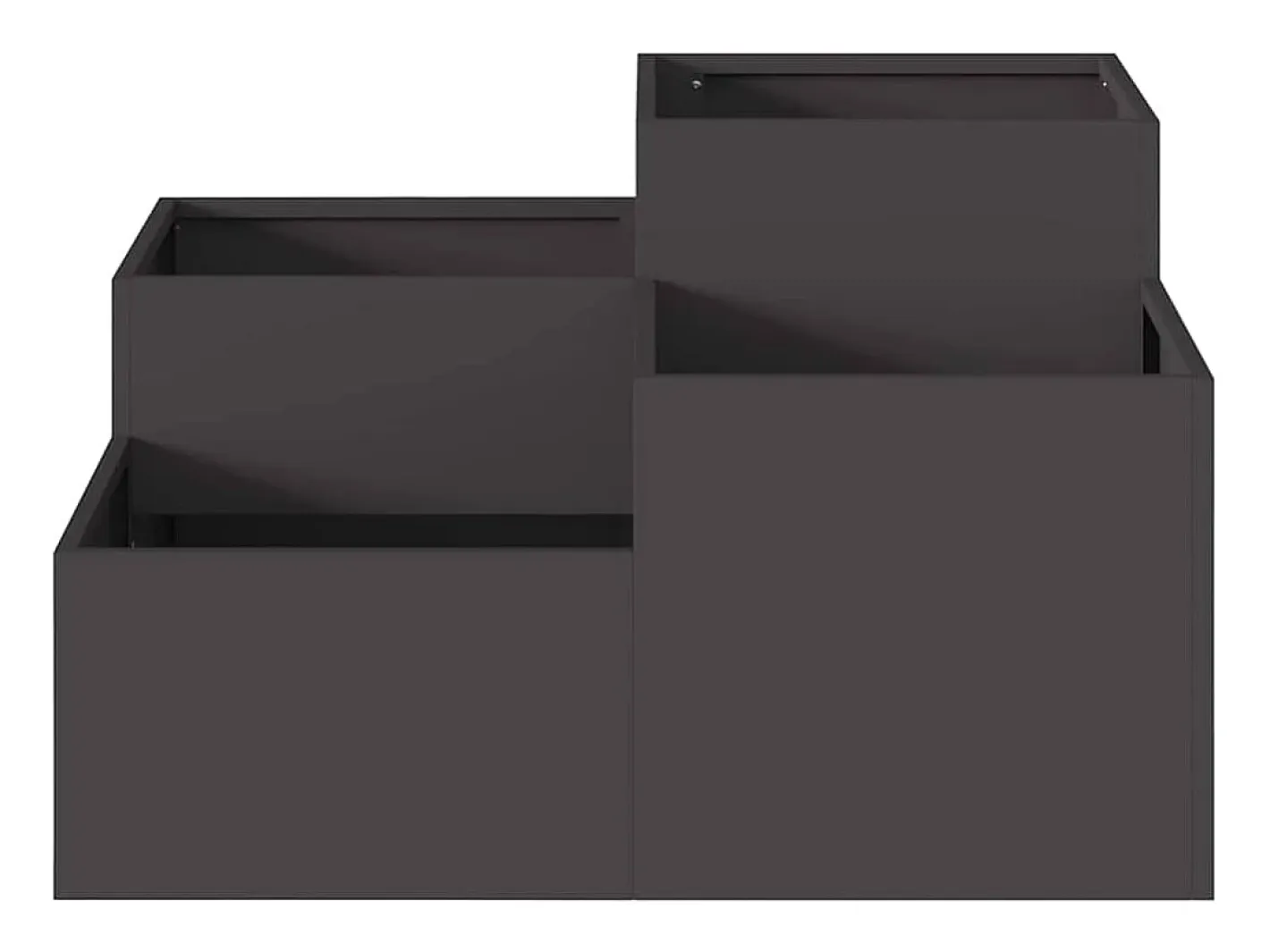 Macetero-Maceta para Jardín | Jardinera | Macetero 80 x 80 x 48 cm Acero Negro