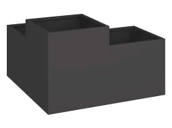 Macetero-Maceta para Jardín | Jardinera | Macetero 80 x 80 x 48 cm Acero Negro