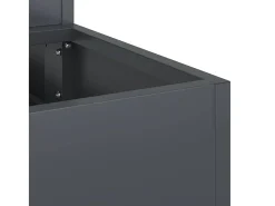 Clearance Maceta para Jardín | Jardinera | Macetero Antracita 90 x 90 x 35 cm Acero Gris