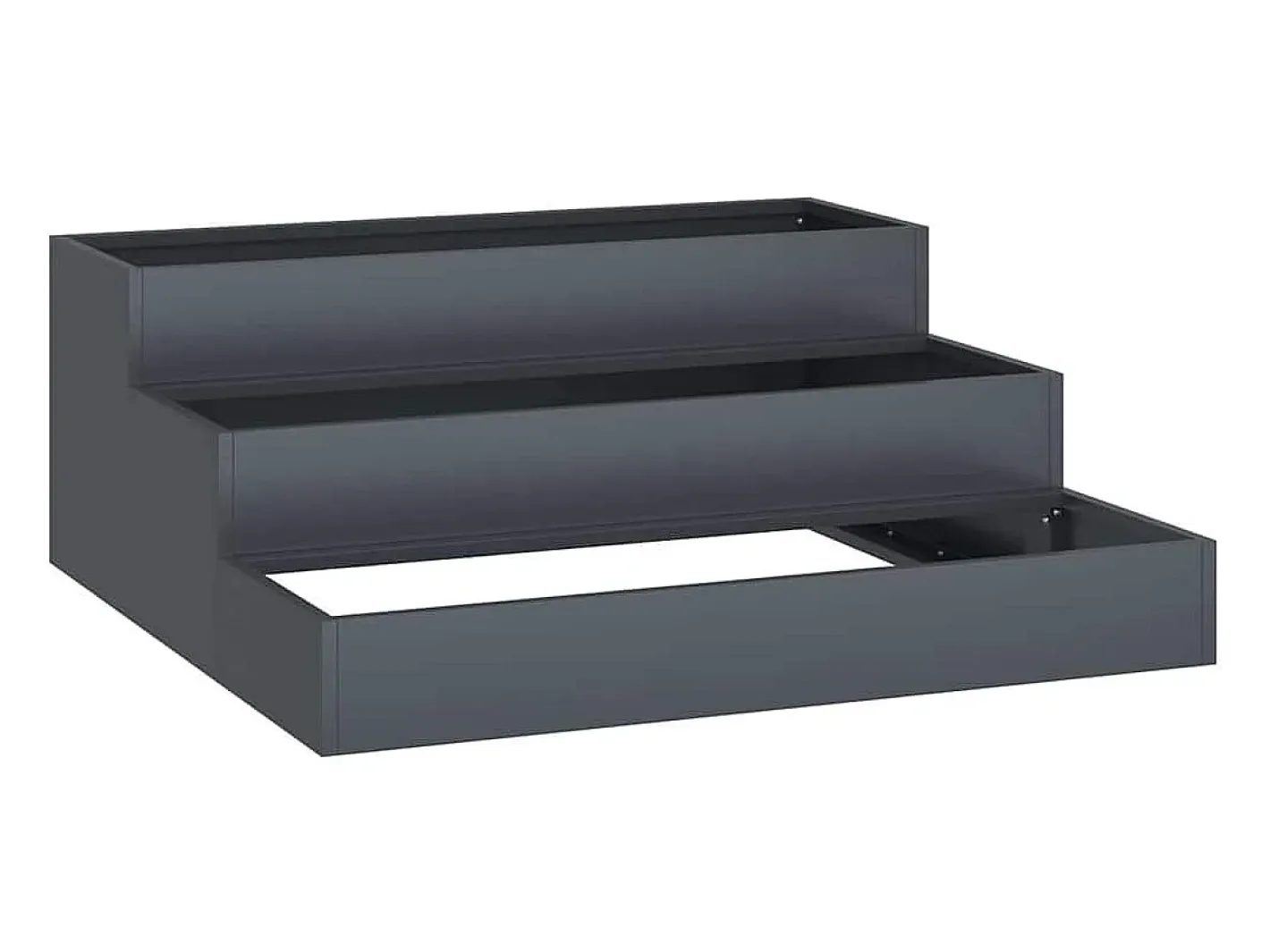 Clearance Maceta para Jardín | Jardinera | Macetero Antracita 90 x 90 x 35 cm Acero Gris