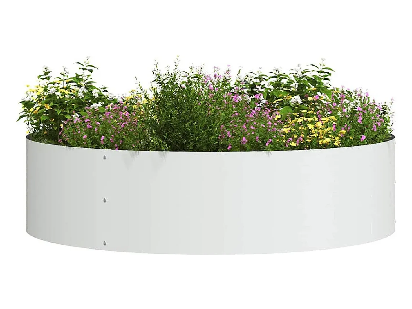Maceta para Jardín | Jardinera | Macetero 80 x 80 x 20 cm Acero Blanco New