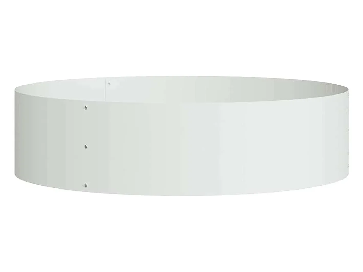 Maceta para Jardín | Jardinera | Macetero 80 x 80 x 20 cm Acero Blanco New