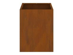 Maceta para Jardín | Jardinera | Macetero Marrón 32 x 32 x 40 cm Acero Envejecido Marru00f3n