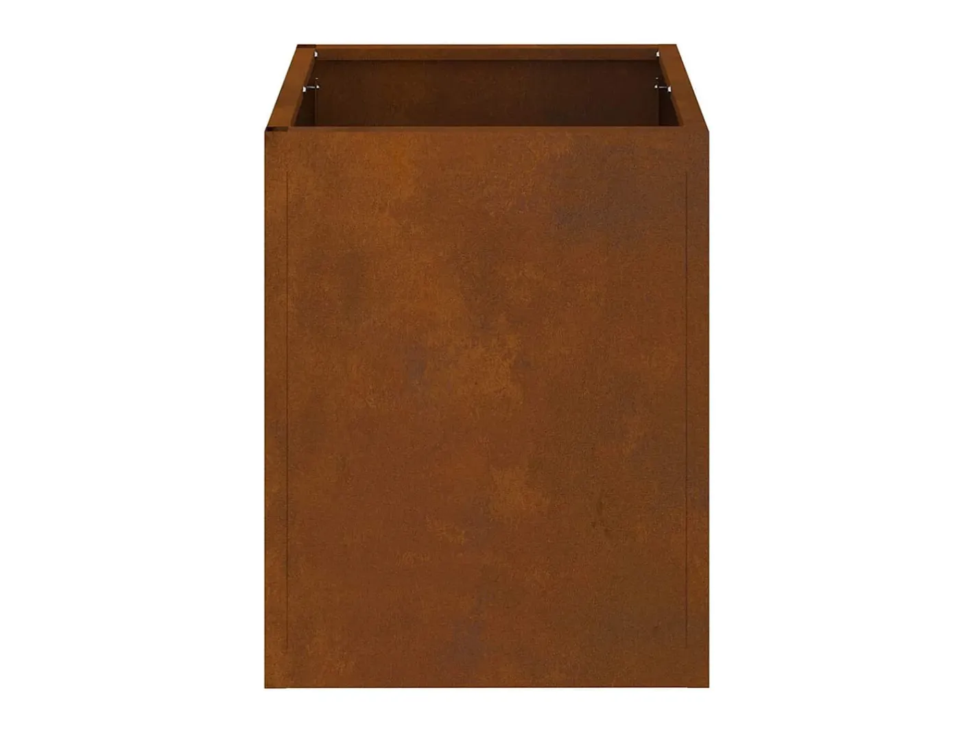Maceta para Jardín | Jardinera | Macetero Marrón 32 x 32 x 40 cm Acero Envejecido Marru00f3n