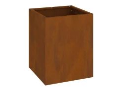 Maceta para Jardín | Jardinera | Macetero Marrón 32 x 32 x 40 cm Acero Envejecido Marru00f3n