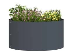 Maceta para Jardín | Jardinera | Macetero Antracita 40 x 40 x 20 cm Acero Gris