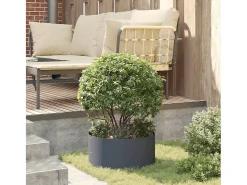 Maceta para Jardín | Jardinera | Macetero Antracita 40 x 40 x 20 cm Acero Gris