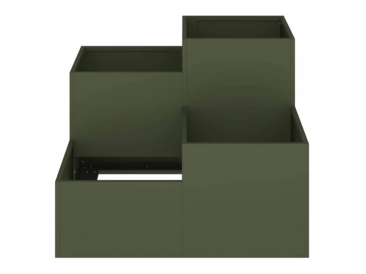 Macetero-Maceta para Jardín | Jardinera | Macetero oliva 80 x 80 x 60 cm Acero Verde