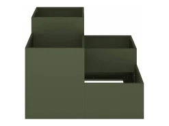 Macetero-Maceta para Jardín | Jardinera | Macetero oliva 80 x 80 x 60 cm Acero Verde