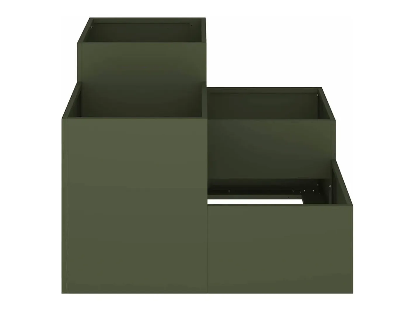 Macetero-Maceta para Jardín | Jardinera | Macetero oliva 80 x 80 x 60 cm Acero Verde