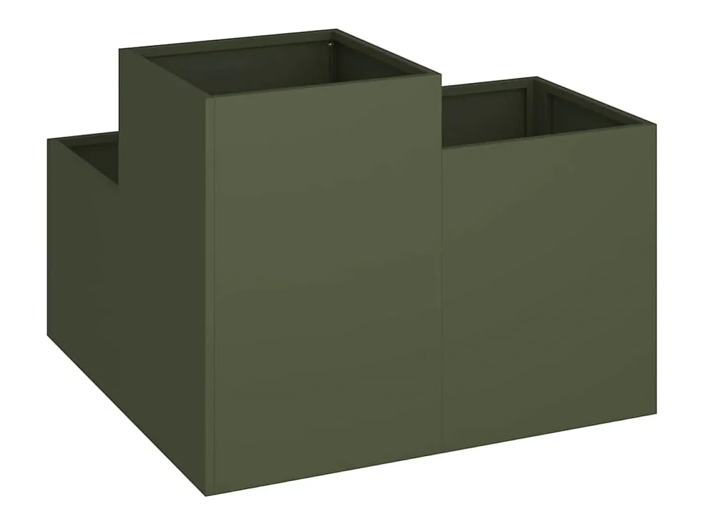 Macetero-Maceta para Jardín | Jardinera | Macetero oliva 80 x 80 x 60 cm Acero Verde