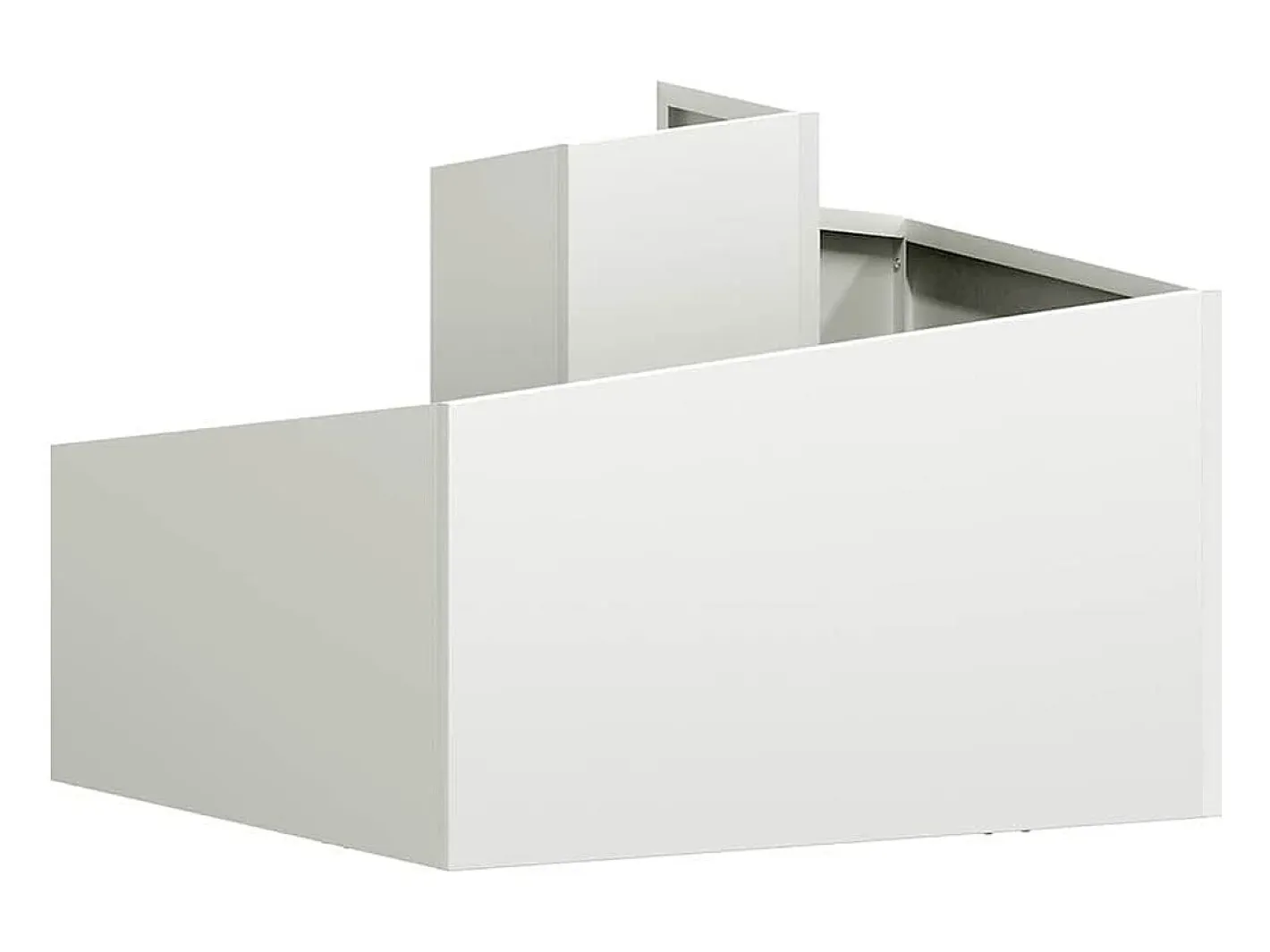 Best Maceta para Jardín | Jardinera | Macetero 60 x 60 x 50 cm Acero Blanco