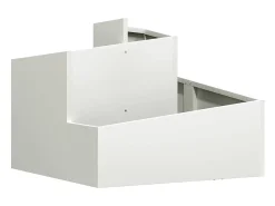 Best Maceta para Jardín | Jardinera | Macetero 60 x 60 x 50 cm Acero Blanco