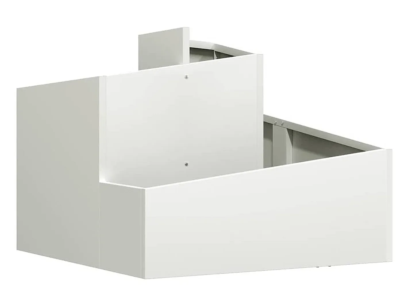 Best Maceta para Jardín | Jardinera | Macetero 60 x 60 x 50 cm Acero Blanco