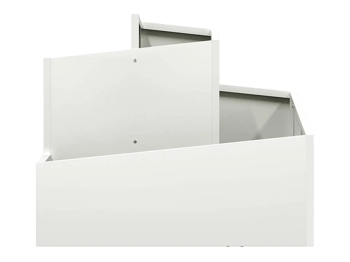 Best Maceta para Jardín | Jardinera | Macetero 60 x 60 x 50 cm Acero Blanco