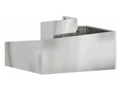 Macetero-Maceta para Jardín | Jardinera | Macetero 80 x 80 x 50 cm Acero galvanizado Plateado