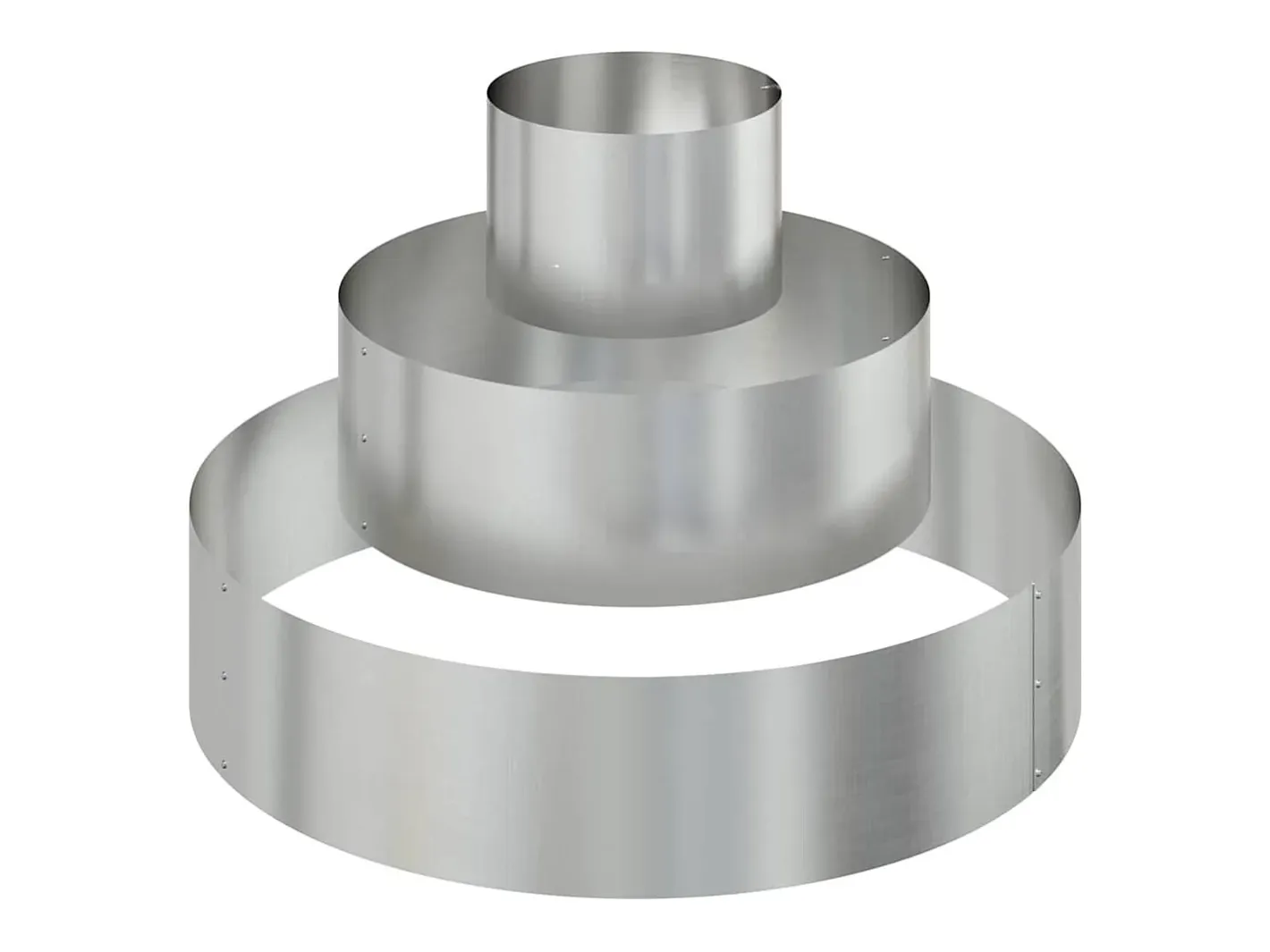 Maceta para Jardín | Jardinera | Macetero 90 x 90 x 20 cm Acero galvanizado Plateado Sale