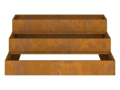 Macetero-Maceta para Jardín | Jardinera | Macetero Oxidado 90 x 90 x 35 cm Acero oxidado Naranja