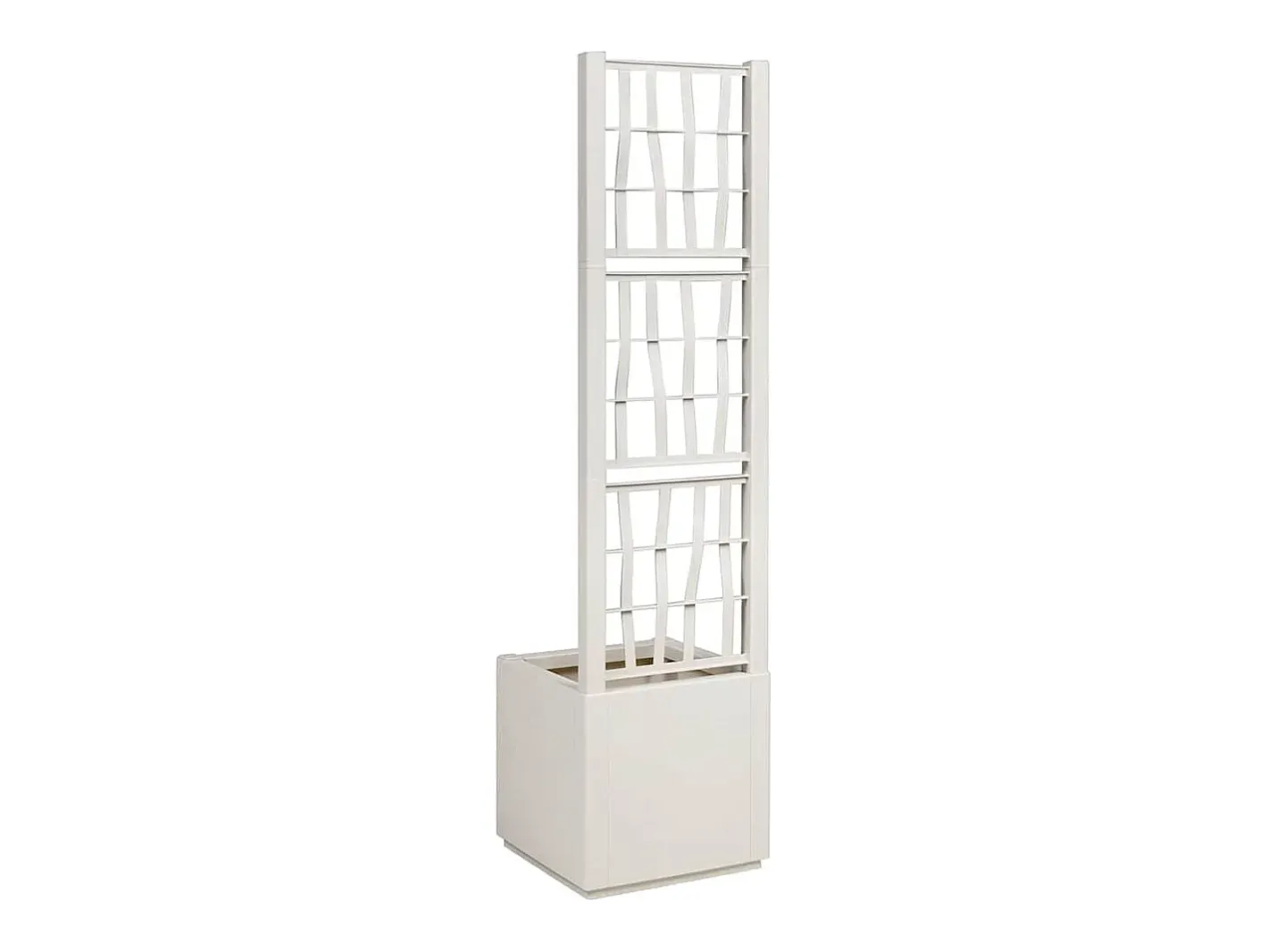 Best Maceta para Jardín | Jardinera | Macetero 36 x 36 x 140 cm Polipropileno Blanco