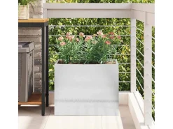 Maceta para Jardín | Jardinera | Macetero 50 x 32 x 40 cm Acero inoxidable Plateado Hot