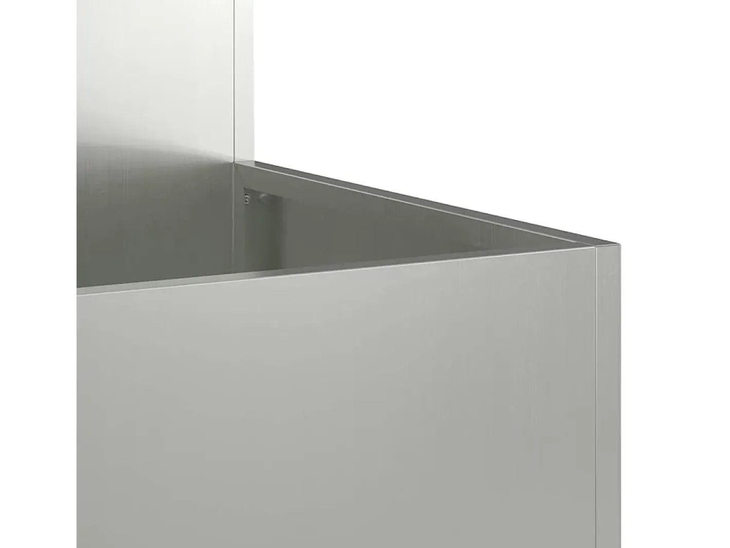 Outlet Maceta para Jardín | Jardinera | Macetero 100 x 100 x 48 cm Acero galvanizado Plateado